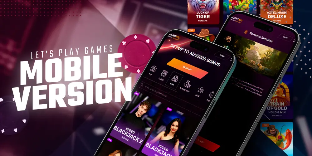 Mobile version of the website.
